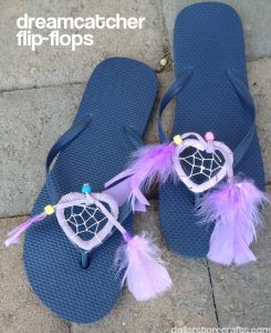 dream catcher flip-flops from dollarstorecrafts.com