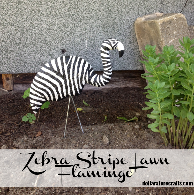 Tutorial Zebra  Stripe Lawn Flamingo  Dollar  Store Crafts