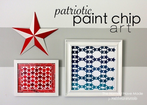 Make Patriotic Paint Chip Art