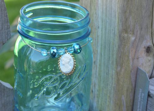 Dressed up mason jar - easy and cute - dollar store craft