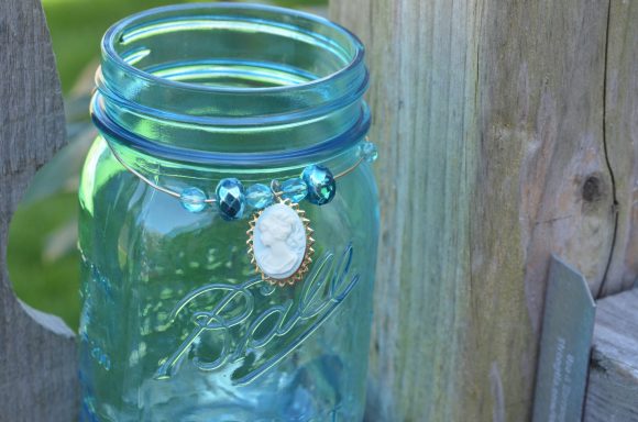 Dressed up mason jar - easy and cute - dollar store craft