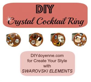DIY crystal cocktail ring by DIYDoyenne.com