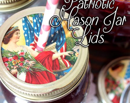 Patriotic Mason Jar Lids