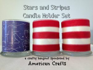 Patriotic Candle Holders - constellations and stripes