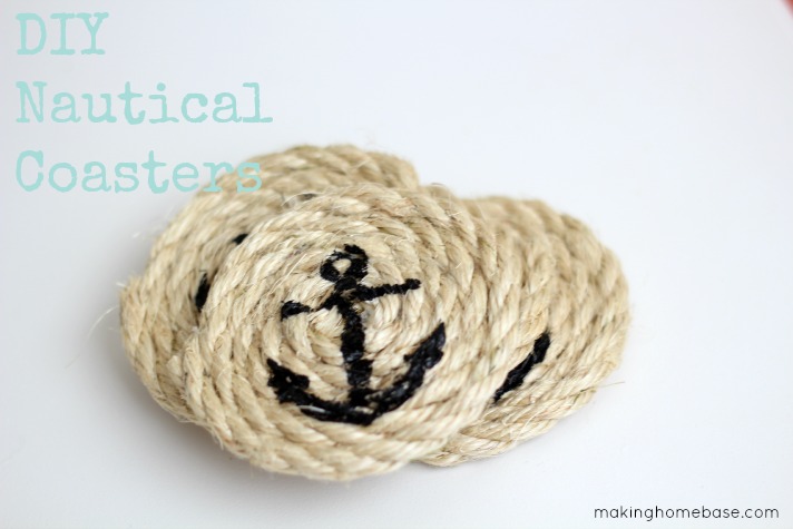 Make Sisal Rope Nautical Coasters » Dollar Store Crafts