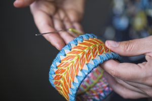 Embroider a Cardboard Tube Bangle