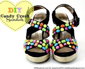 Candy Crush shoes by DIY Doyenne