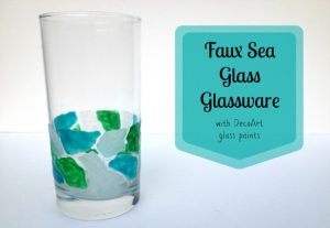 Paint Faux Beach Glass Mosaic Drinkware
