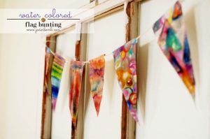 Watercolored bunting by Jaderbomb.com