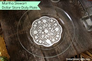 Silkscreened dollar store plate - easy way to customize a plate! dollarstorecrafts.com