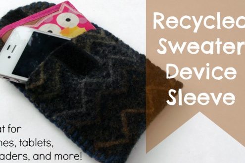 Make a Recycled Sweater Device Sleeve