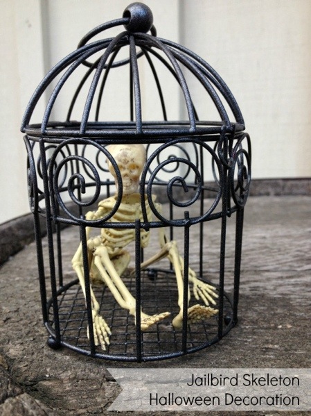 Make a Jailbird Skeleton Halloween Decoration