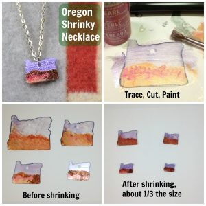 How to make a painted shrinky plastic necklace