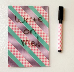 make a dry erase board from a picture frame