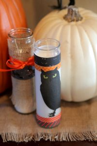 Halloween candle craft - cost about $1.25 each to make, could sell for $5 at a craft fair