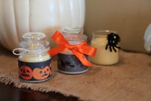 Halloween candles - cost about $1.25 each to make, would be good teacher gifts or craft bazaar items