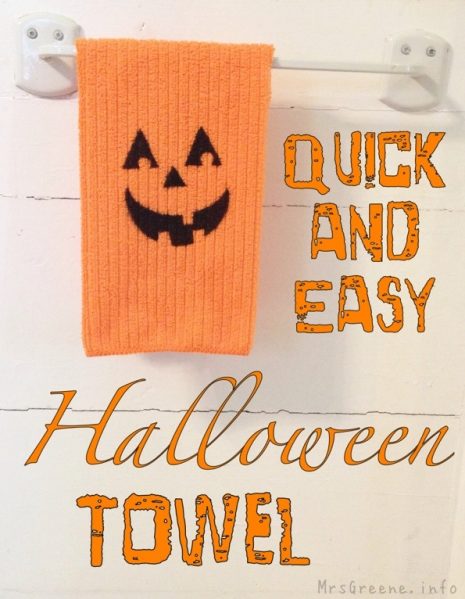 Make a Stenciled Halloween Towel