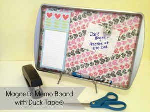 Duct Tape Magnetic Memo Board