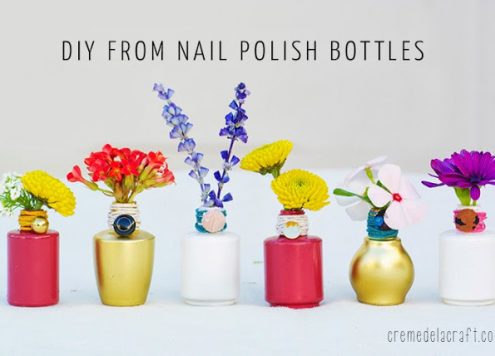 Make Nail Polish Bottle Vases