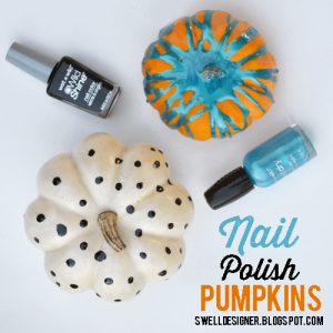 Paint Pumpkins with Nail Polish
