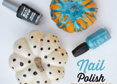 Paint Pumpkins with Nail Polish