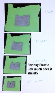 Shrinky Poastic: How much does it shrink?