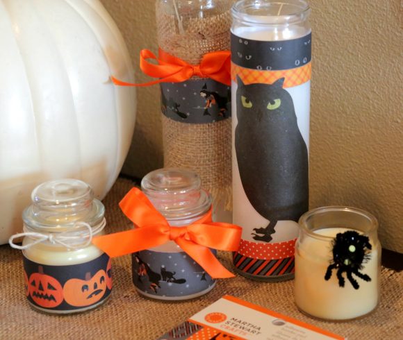 Super easy Halloween candle craft - using dollar store candles