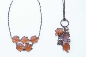 fall leaf necklaces