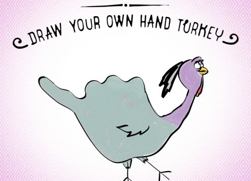 How to draw the new turkey hand!