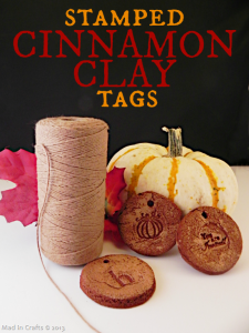 Stamped Cinnamon Clay Tags