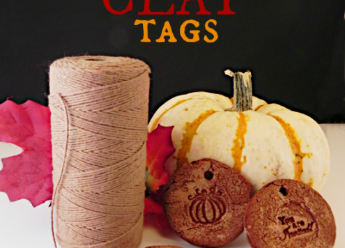 Stamped Cinnamon Clay Tags