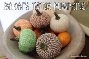 baker twine yarn wrapped pumpkins