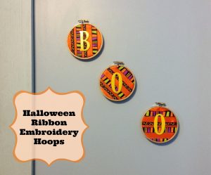 Halloween Ribbon Embroidery Hoops