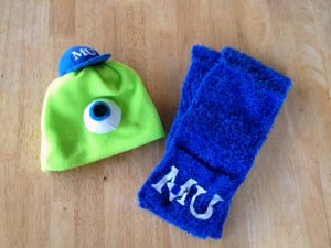 Monsters University Hat & Scarf Project - instructions at Dollar Store Crafts