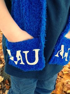 Monsters University Pocket Scarf - click for instructions on how to sew it