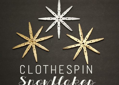 Make Clothespin Snowflakes