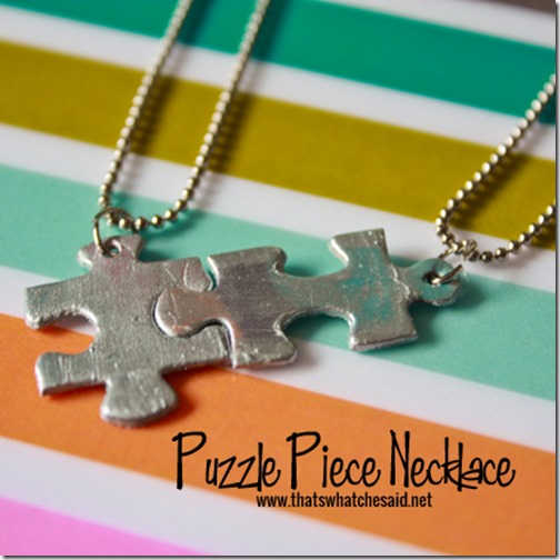 Make Puzzle Piece Necklaces