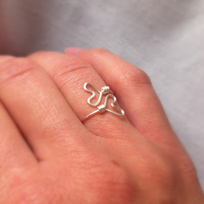 bent wire heart ring