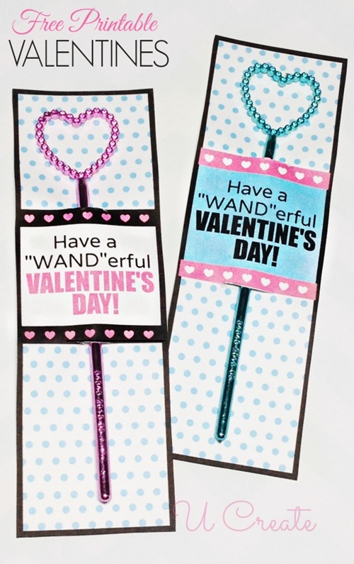 turn wands into Valentines