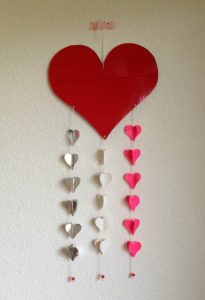 Duct Tape Valentine Heart Mobile - 3D hearts!