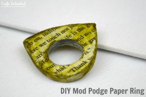 Make a Book Page Ring