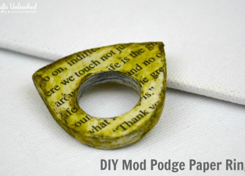 Make a Book Page Ring