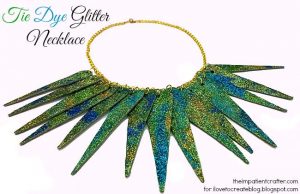 Glitter Tie Dye necklace craft by Margot Potter