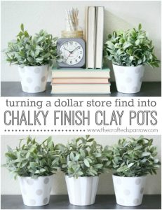 Chalky Finish Clay Pots