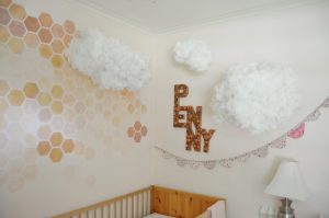 DIY hanging cloud decor