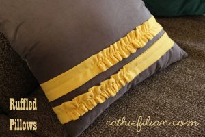 Ruffled Pillow DIY by Cathie Filian