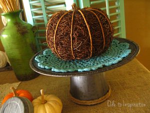 Faux Galvanized Cake Stand