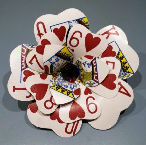 Make a playing card flower