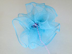 mesh ribbon flowers