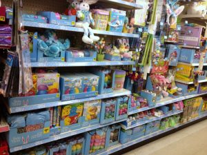 spring and Easter merchandise at Dollar General